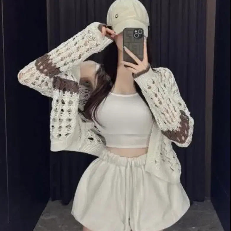 [BUNJANG] Imported Clothing Color Block Cardigan / 수입의류 배색 가디건