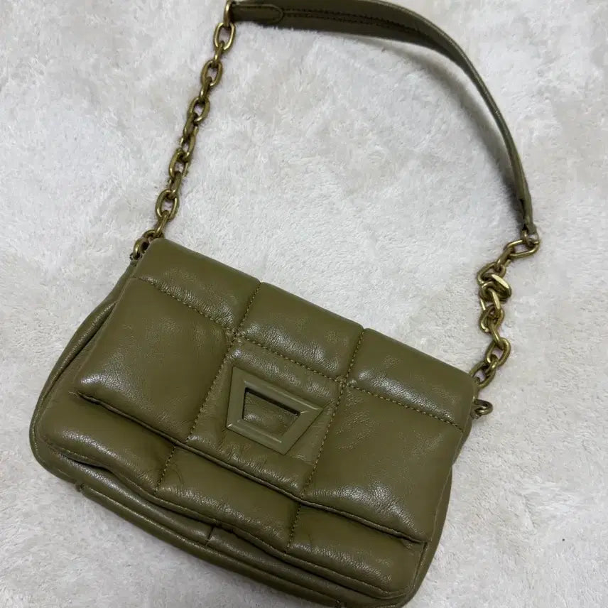 [BUNJANG] Zara Khaki Leather-like Handbag / 자라 가방판매