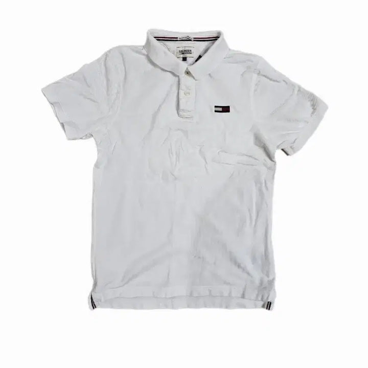 [BUNJANG] Tommy Hilfiger Cotton Pique Polo Shirt / [L] 타미힐피거 화이트 코튼 피케 폴로 셔츠 (반팔 카라티)