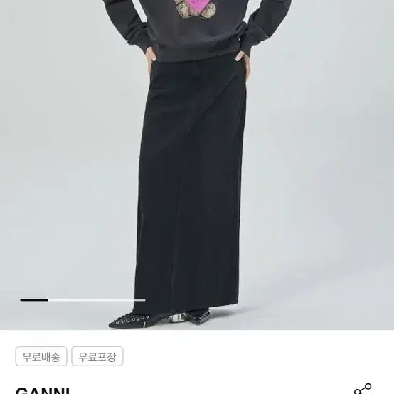 [BUNJANG] GANNI Cotton Sweatshirt Size S / 가니 맨투맨(국내 백화점구매)