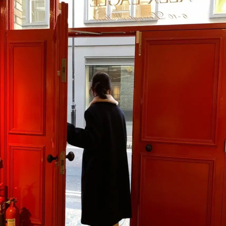 [BUNJANG] Underson Navy Long Coat / underson 언더슨 카라 롱 코트