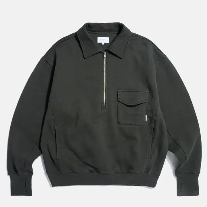 [BUNJANG] Espionage Retro Half Zip Sweatshirt Vintage Black / Retro Half Zip Sweatshirt Vintage Black