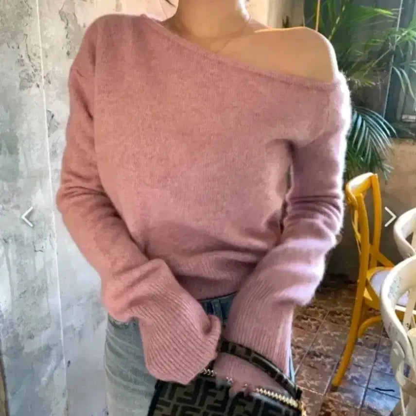 [BUNJANG] gracia Wool One-Shoulder Knit Top / gracia 울 원숄더 니트