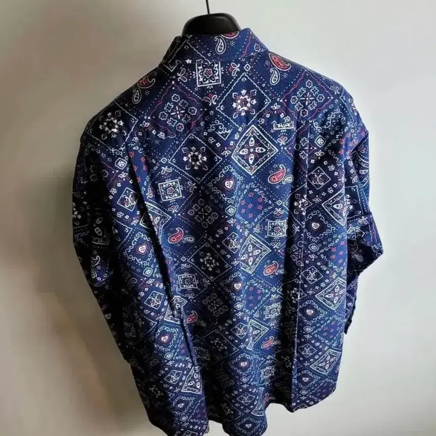 [BUNJANG] G.F.N Deep Navy Bandana Paisley Shirt / G.F.N 딥네이비 반다나 페이즐리 셔츠