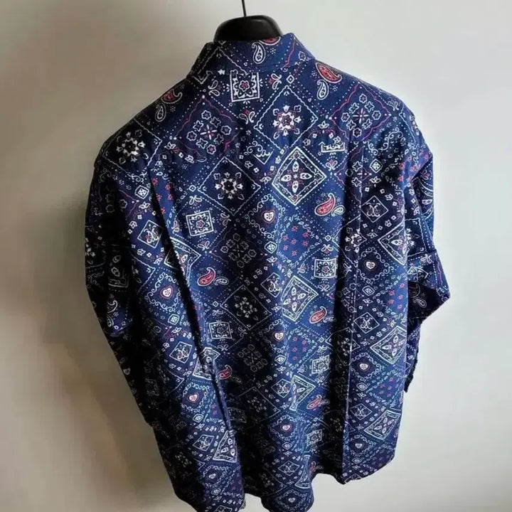 [BUNJANG] G.F.N Deep Navy Bandana Paisley Shirt / G.F.N 딥네이비 반다나 페이즐리 셔츠