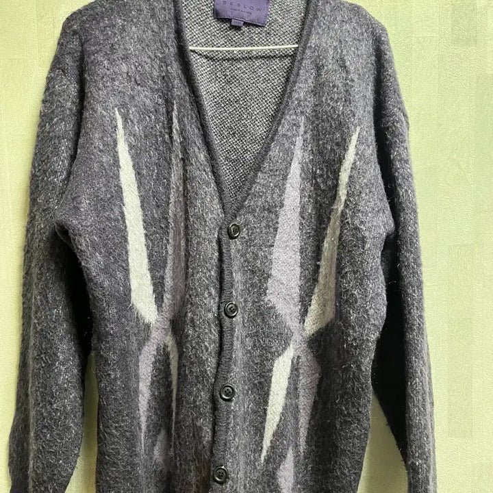 [BUNJANG] Beslow Patterned Wool Cardigan / 비슬로우 패턴 울 가디건
