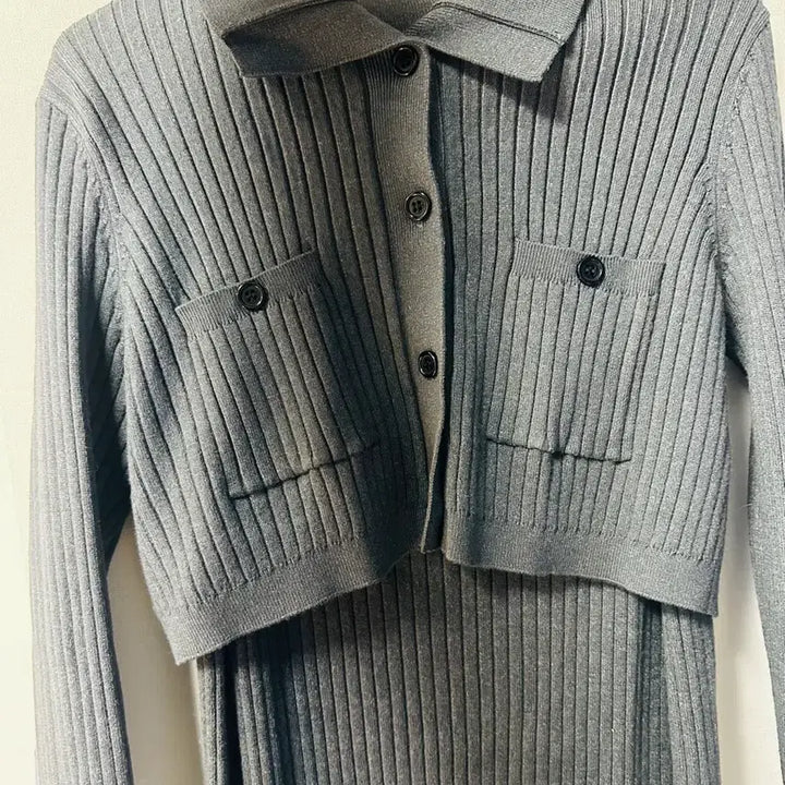 [BUNJANG] 8 Seconds Knit Dress Cardigan Set / 에잇세컨즈 니트 원피스 가디건 세트