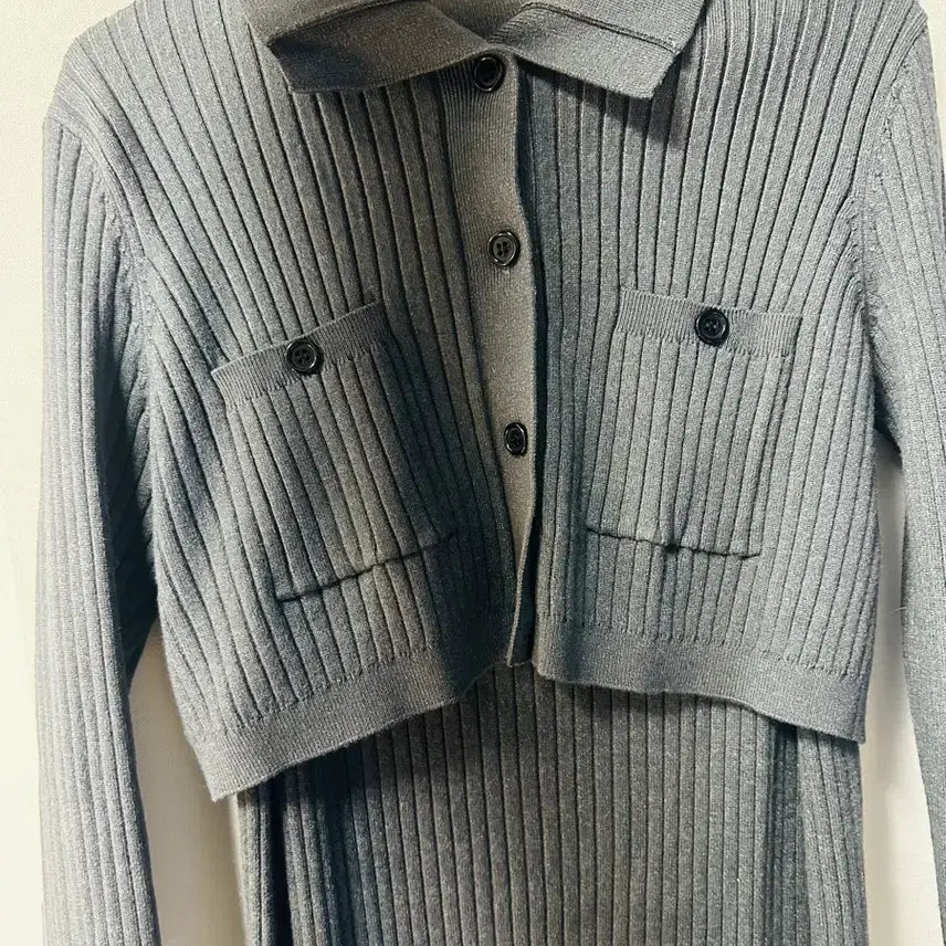 [BUNJANG] 8 Seconds Knit Dress Cardigan Set / 에잇세컨즈 니트 원피스 가디건 세트