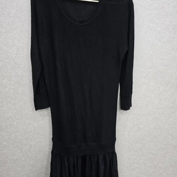 [BUNJANG] DKNY Silk Black Knit Pleated Dress / DKNY 실크 블랙 니트 플리츠 원피스
