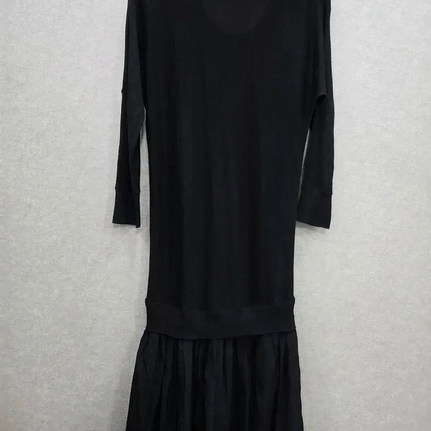 [BUNJANG] DKNY Silk Black Knit Pleated Dress / DKNY 실크 블랙 니트 플리츠 원피스