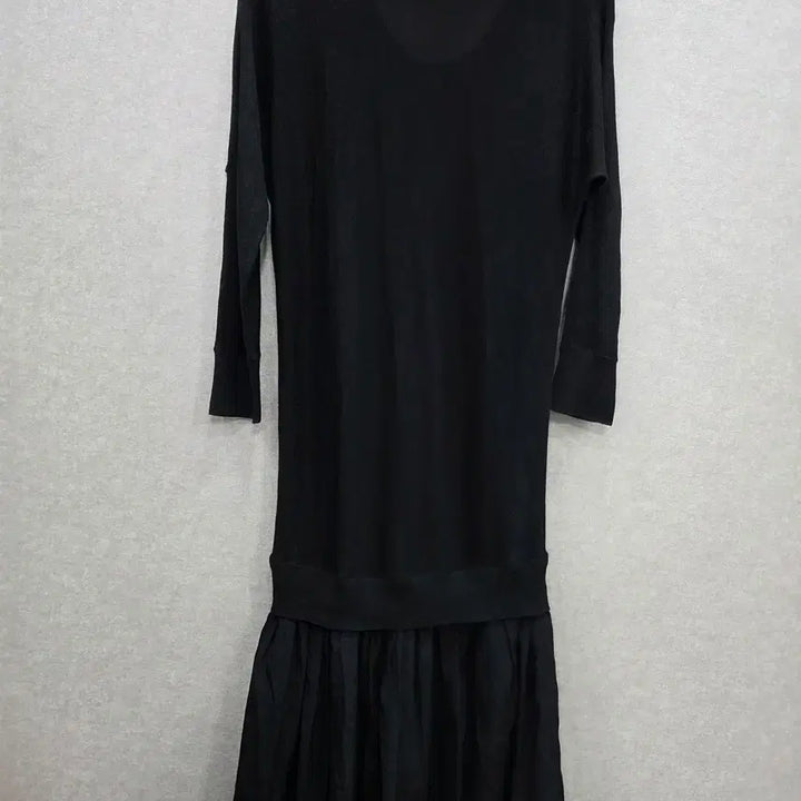 [BUNJANG] DKNY Silk Black Knit Pleated Dress / DKNY 실크 블랙 니트 플리츠 원피스