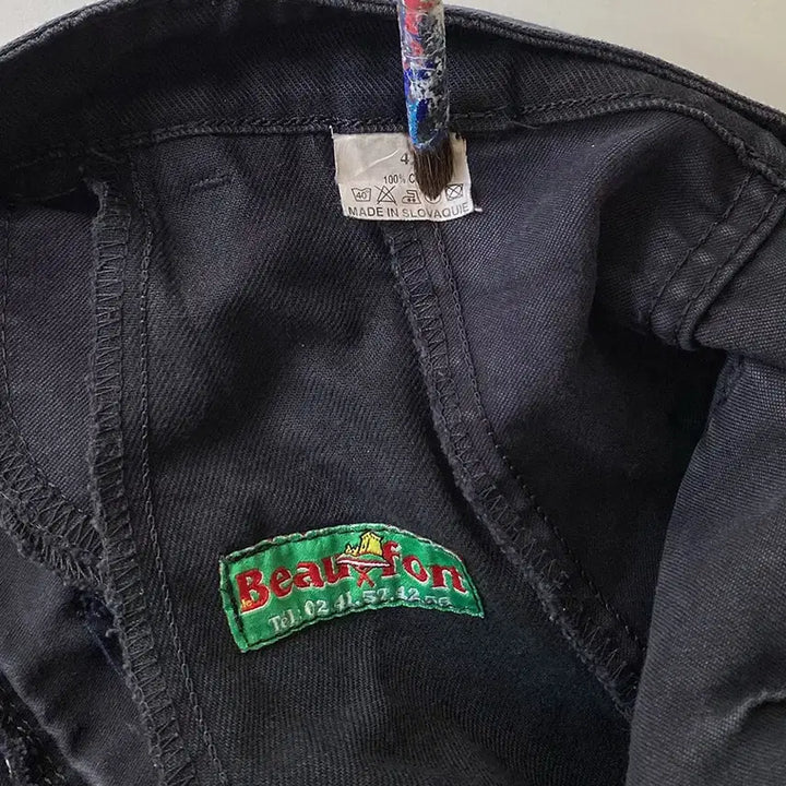 [BUNJANG] Moleskine French Work Pants / 빈티지 오리지널 몰스킨 리페어 페인팅 프렌치 워크팬츠