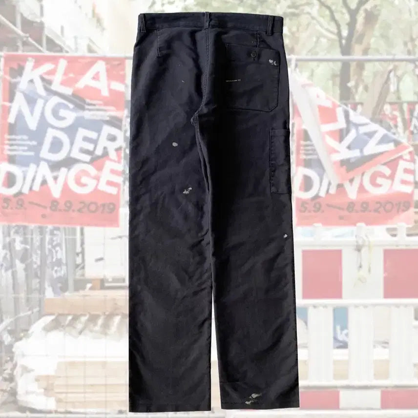 [BUNJANG] Moleskine French Work Pants / 빈티지 오리지널 몰스킨 리페어 페인팅 프렌치 워크팬츠