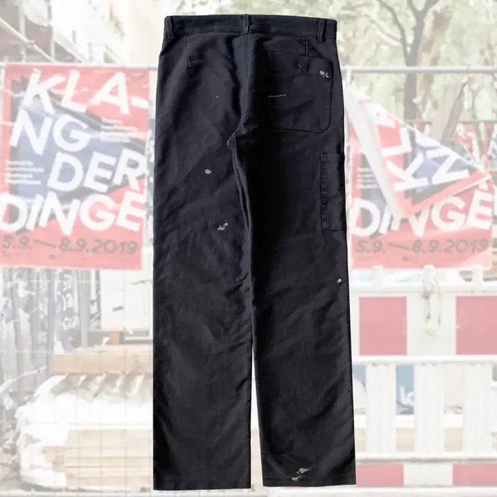 [BUNJANG] Moleskine French Work Pants / 빈티지 오리지널 몰스킨 리페어 페인팅 프렌치 워크팬츠