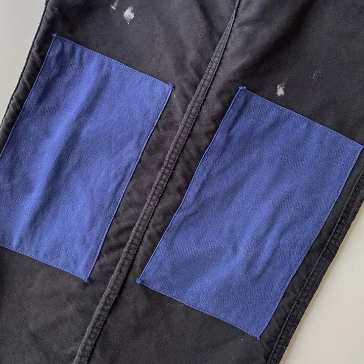 [BUNJANG] Moleskine French Work Pants / 빈티지 오리지널 몰스킨 리페어 페인팅 프렌치 워크팬츠