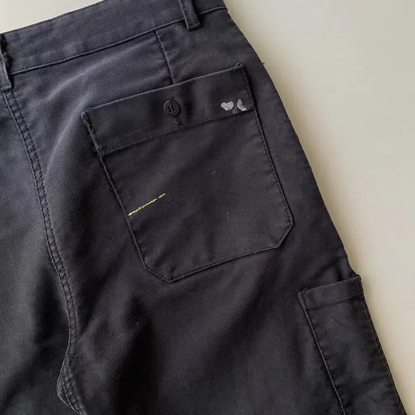 [BUNJANG] Moleskine French Work Pants / 빈티지 오리지널 몰스킨 리페어 페인팅 프렌치 워크팬츠