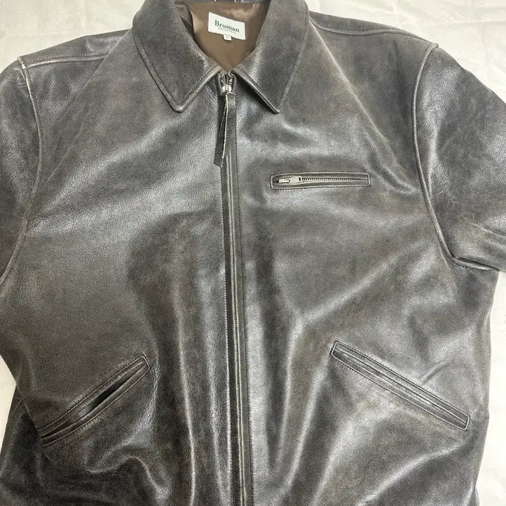 [BUNJANG] Brumman OG Leather Sports Jacket (L) / 브루먼 og 레더 스포츠 자켓(L