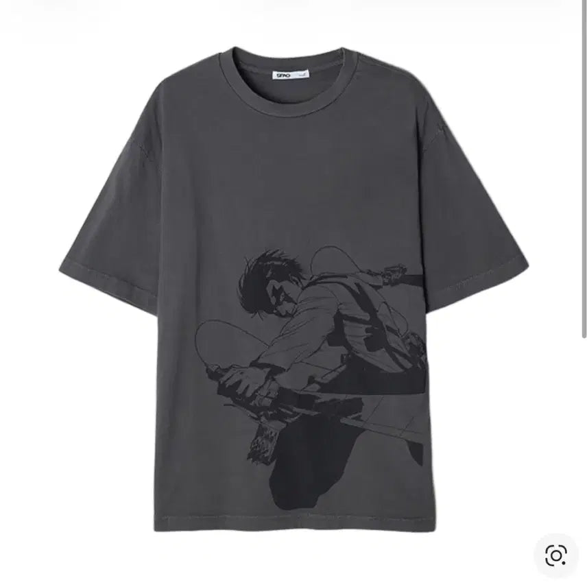 [BUNJANG] Spao Attack on Titan Levi Charcoal T-shirt / 스파오 진격의 거인 티셔츠 차콜 리바이 m 미개봉