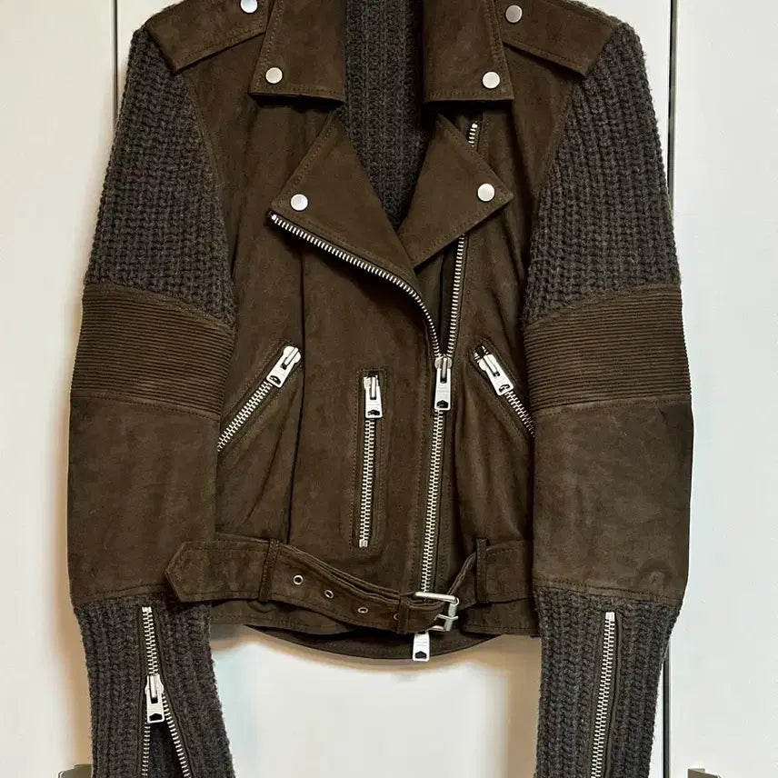 [BUNJANG] AllSaints Suede Knit Mix Biker Leather Jacket / ALLSAINTS 올세인츠 스웨이드 자켓 바이커 라이더 가죽자켓