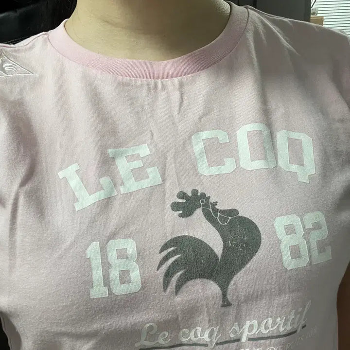 [BUNJANG] Le Coq Sportif Pink Short Sleeve T-shirt / 르꼬끄 스포르티브 핑크 반팔 티셔츠