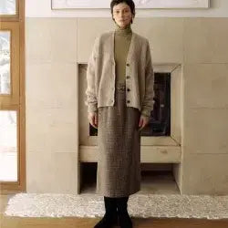 [BUNJANG] Gongdrin Coni Ribbed Cardigan (Beige) / 공드린 코니 골지가디건 (베이지)