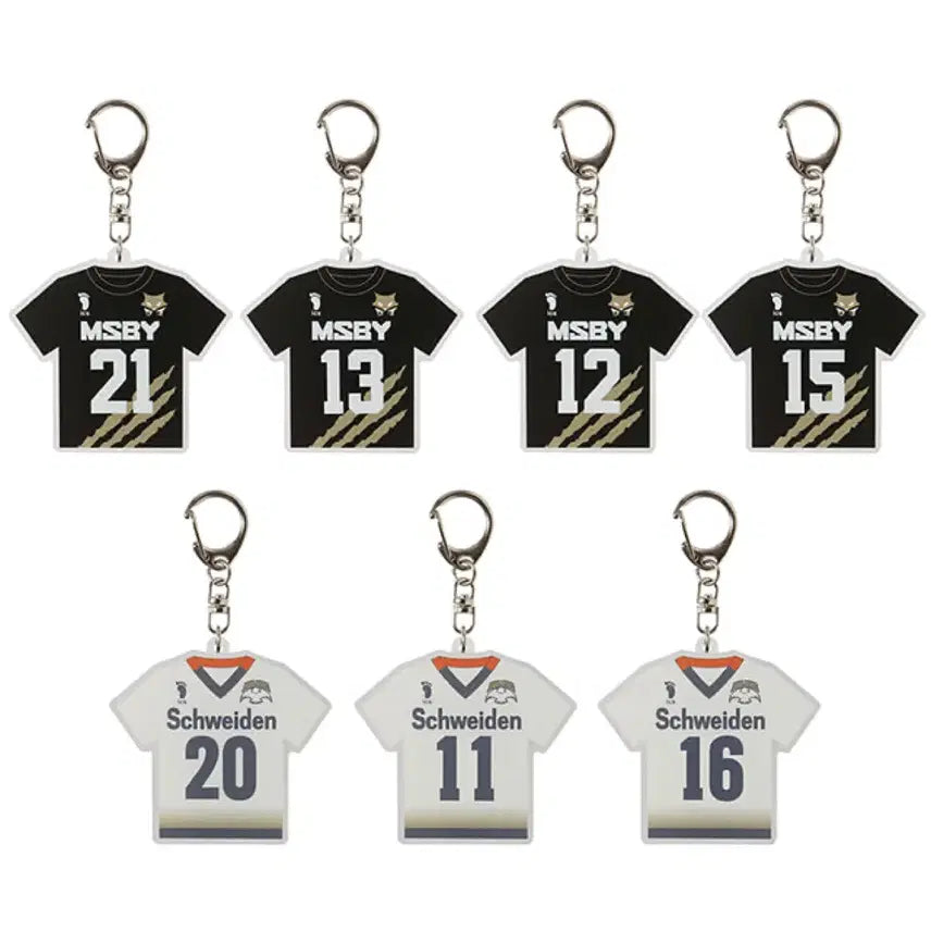 [SOLD OUT] 하이큐 블랙자칼 미야 아츠무 유니폼 머플러 키링