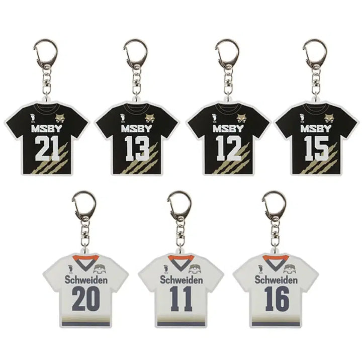 [SOLD OUT] 하이큐 블랙자칼 미야 아츠무 유니폼 머플러 키링