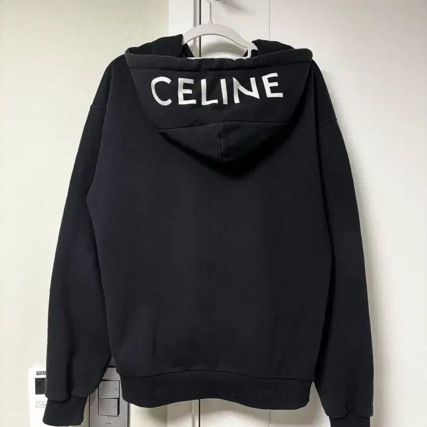 [SOLD OUT] [정품] 셀린느 백로고 후드집업 블랙 S사이즈