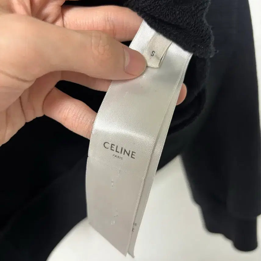 [SOLD OUT] [정품] 셀린느 백로고 후드집업 블랙 S사이즈