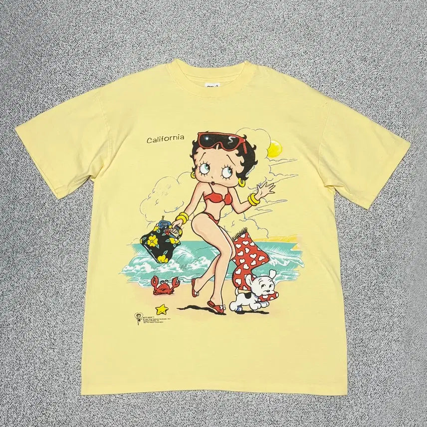 [BUNJANG] 90s Betty Boop California T-Shirt / 90s 베티 붑 빈티지 캘리포니아 티셔츠 Made in USA