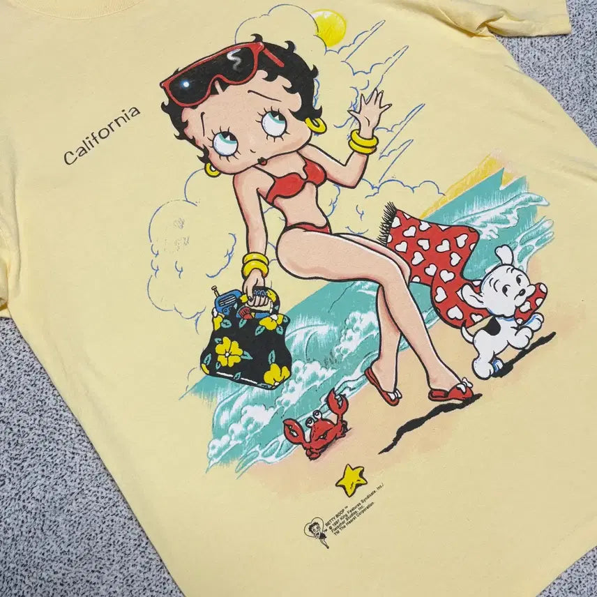[BUNJANG] 90s Betty Boop California T-Shirt / 90s 베티 붑 빈티지 캘리포니아 티셔츠 Made in USA