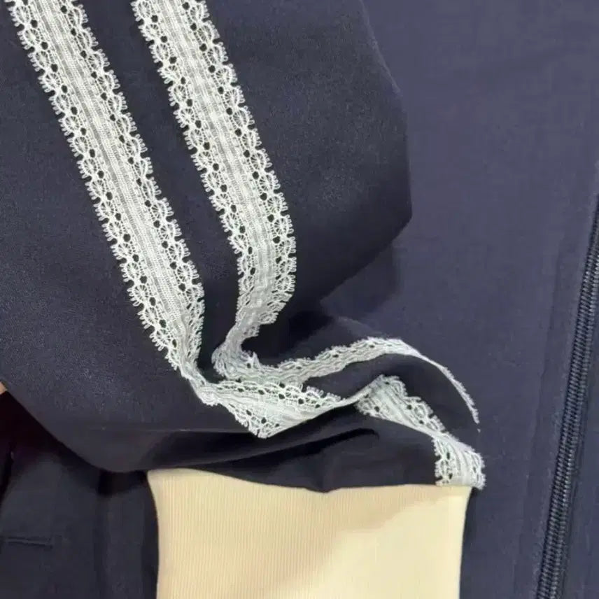 [BUNJANG] Lace Track Point Navy Jersey / [10% 할인특가] 레이스 트랙 포인트 네이비 져지