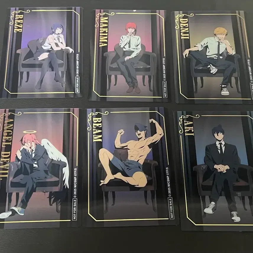 [BUNJANG] Chainsaw Man Loft Plaza Pop-Up Special Clear Card Set / 체인소맨 로프트 플라자 팝업 특전 클리어카드 6종 세트