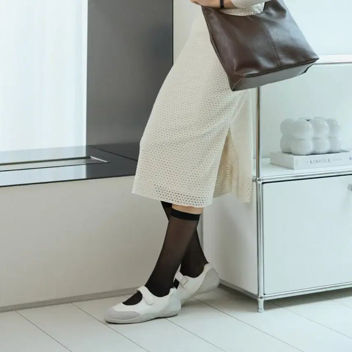 [BUNJANG] Saint Satin 6cm Leather Mary Jane Platform Shoes / 세인트새틴 6cm 레더 프롬 메리제인 키높이 슈즈
