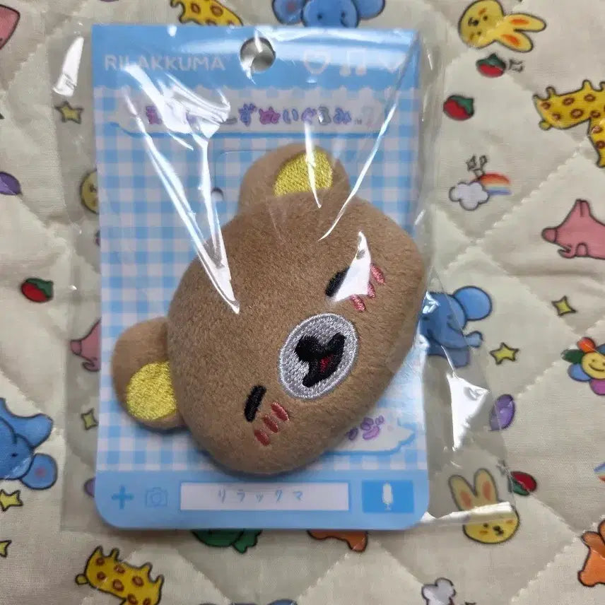 [BUNJANG] Rilakkuma Face Plush Badge / 리락쿠마 얼굴 봉제인형 뱃지