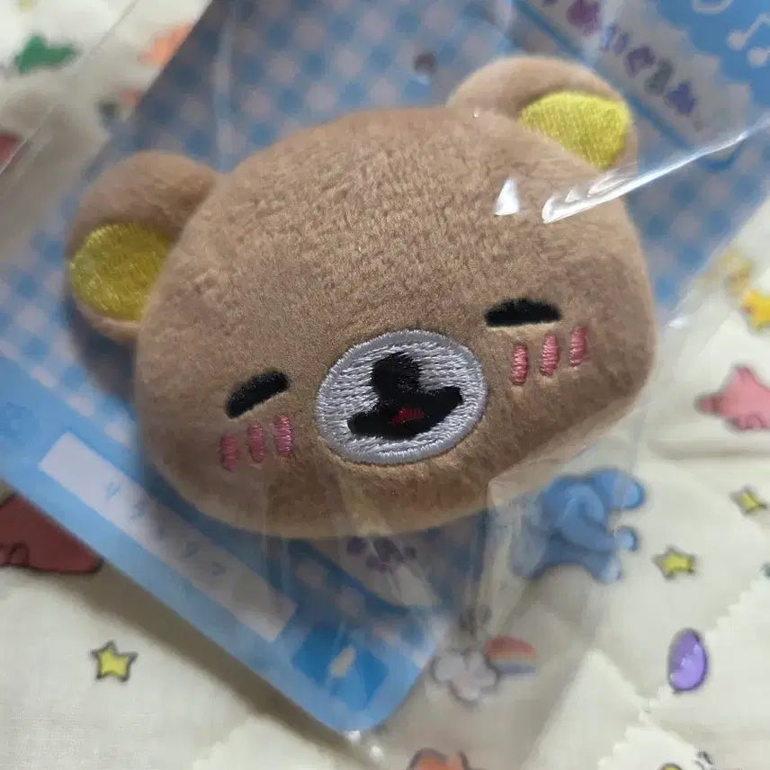[BUNJANG] Rilakkuma Face Plush Badge / 리락쿠마 얼굴 봉제인형 뱃지