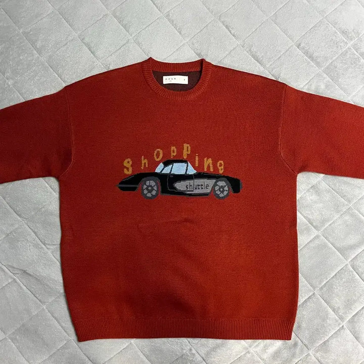 [BUNJANG] Known Shopping Cart Knit Red / [2 사이즈] 노운 쇼핑 카 니트 레드