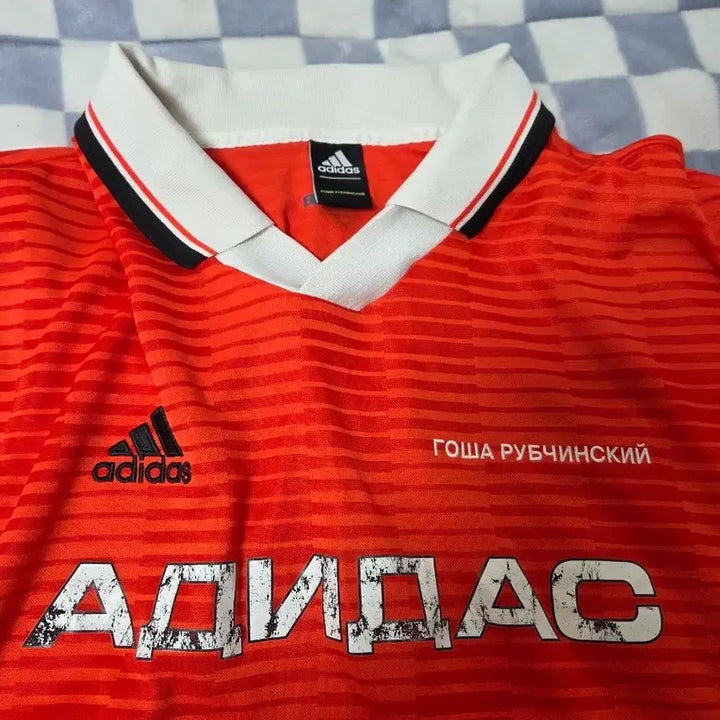 [BUNJANG] Adidas Gosha Rubchinskiy Soccer Jersey Red XL / 아디다스 GOSHA 고샤 루브친스키 콜라보 사커져지 카라티셔츠 레드 XL