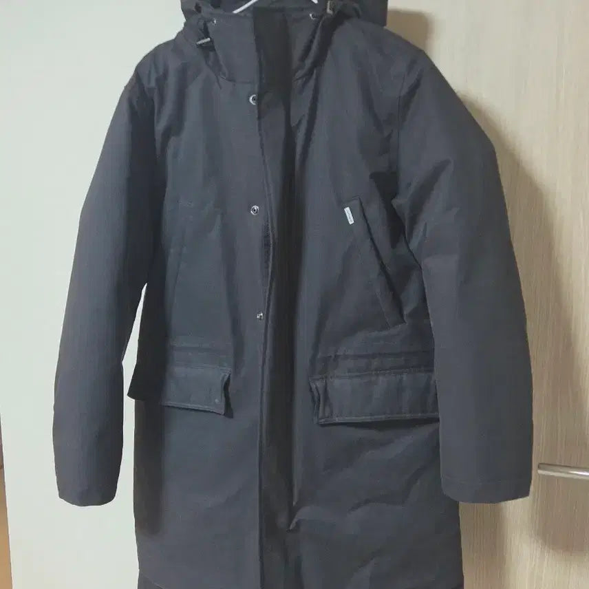 [BUNJANG] Carhartt Black Long Padded Coat with Hood / 칼하트 패딩 블랙
