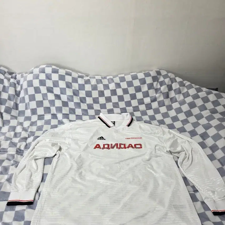 [BUNJANG] Adidas Gosha Rubchinskiy Soccer Jersey White XL / 아디다스 GOSHA 고샤 루브친스키 콜라보 사커져지 카라티셔츠 화이트XL