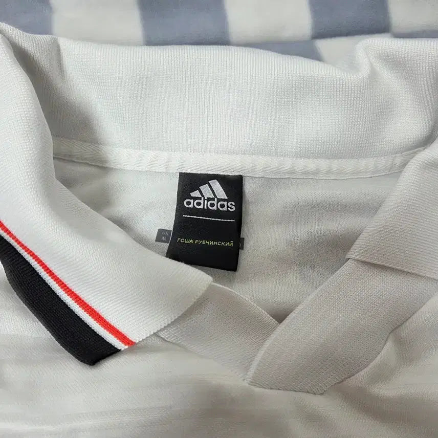[BUNJANG] Adidas Gosha Rubchinskiy Soccer Jersey White XL / 아디다스 GOSHA 고샤 루브친스키 콜라보 사커져지 카라티셔츠 화이트XL