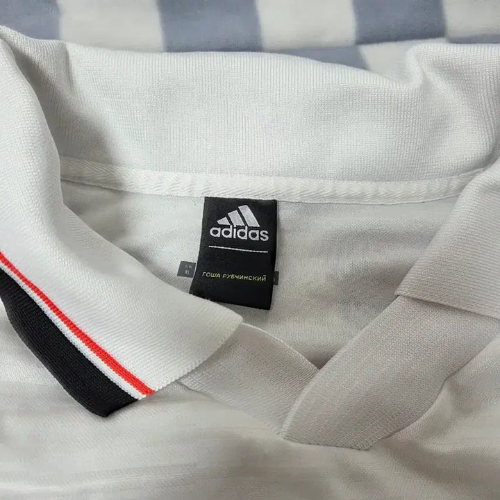 [BUNJANG] Adidas Gosha Rubchinskiy Soccer Jersey White XL / 아디다스 GOSHA 고샤 루브친스키 콜라보 사커져지 카라티셔츠 화이트XL
