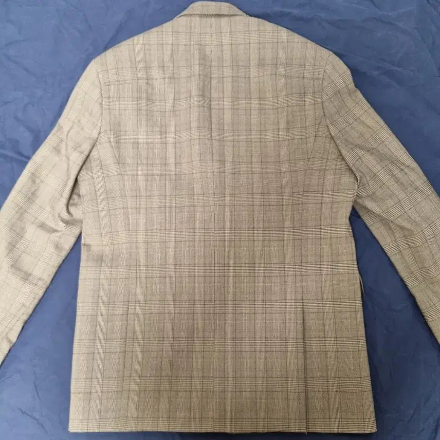 [BUNJANG] Drawfit Oversized Minimal Check Blazer Beige / [드로우핏] 오버사이즈 미니멀 체크 블레이저/BEIGE/M