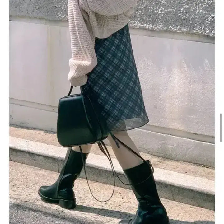 [BUNJANG] Nisum Buttery Check Layered Skirt - Midi Skirt (Size M) / 니썸 버터리체크레이어드스커트 미디 치마 m
