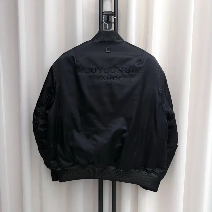 [BUNJANG] Wooyoungmi Black Logo Bomber Jacket / [48] 우영미 백로고 봄버 자켓 블랙