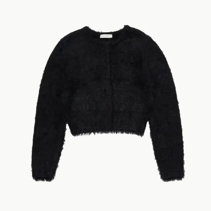 [BUNJANG] AMOMENTO Shaggy Crop Cardigan / 아모멘토 섀기 크롭 가디건
