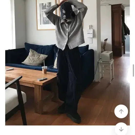 [BUNJANG] WeAreUs Pepper High Neck Button Cardigan Gray / 위크어스 페퍼 하이넥 버튼 가디건 그레이 회색