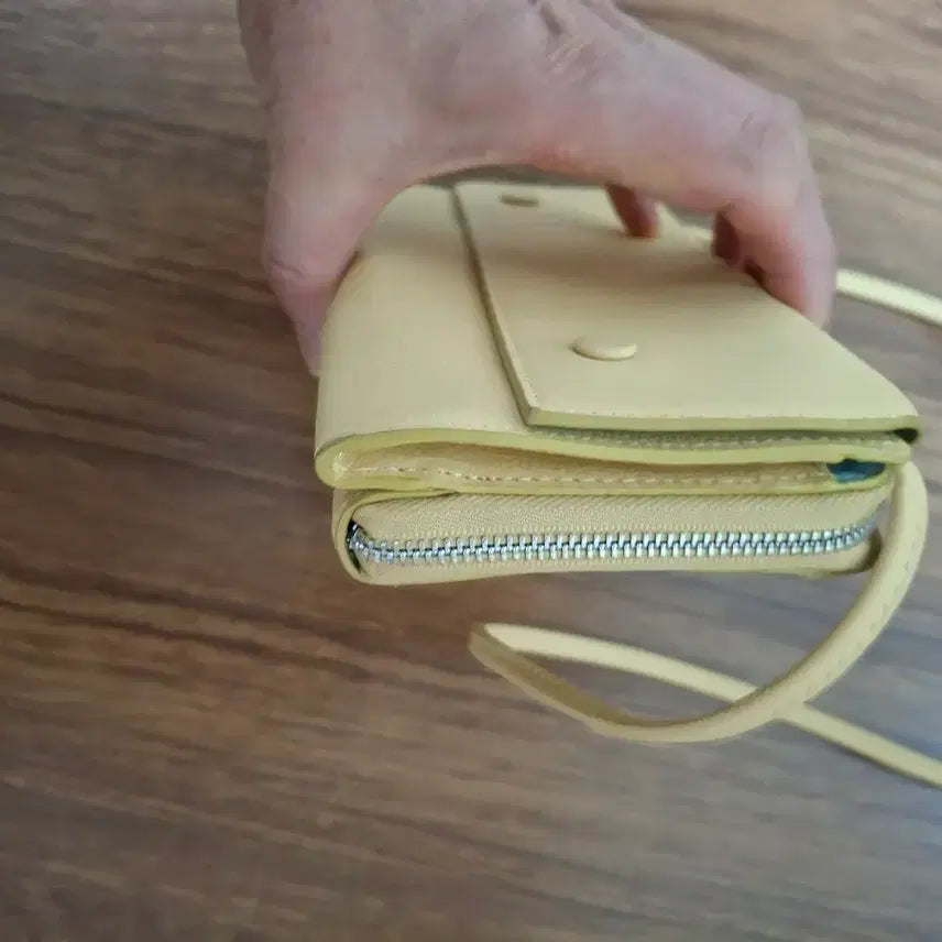 [BUNJANG] TIME Yellow Long Wallet Shoulder Bag / TIME 장지갑 여성 숄더백 옐로우