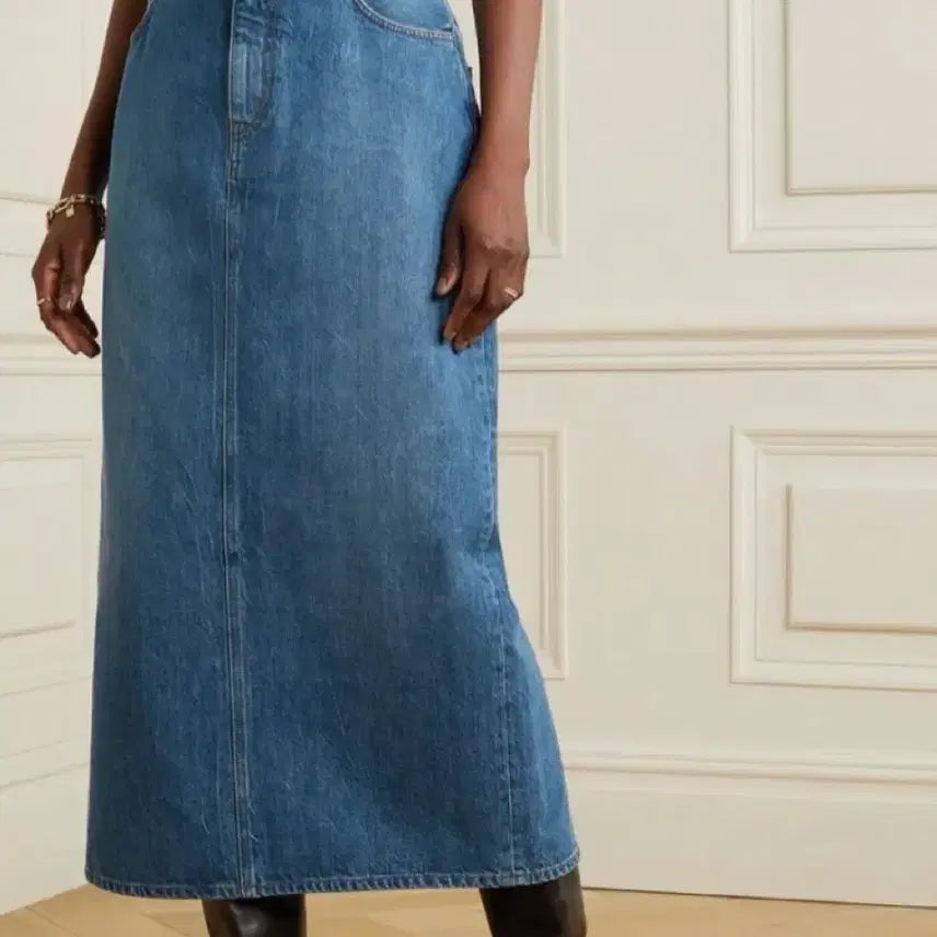 [BUNJANG] The Row Tima Cotton Midi Denim Skirt / The Row 더로우 Tima 코튼 미디 데님스커트 새상품