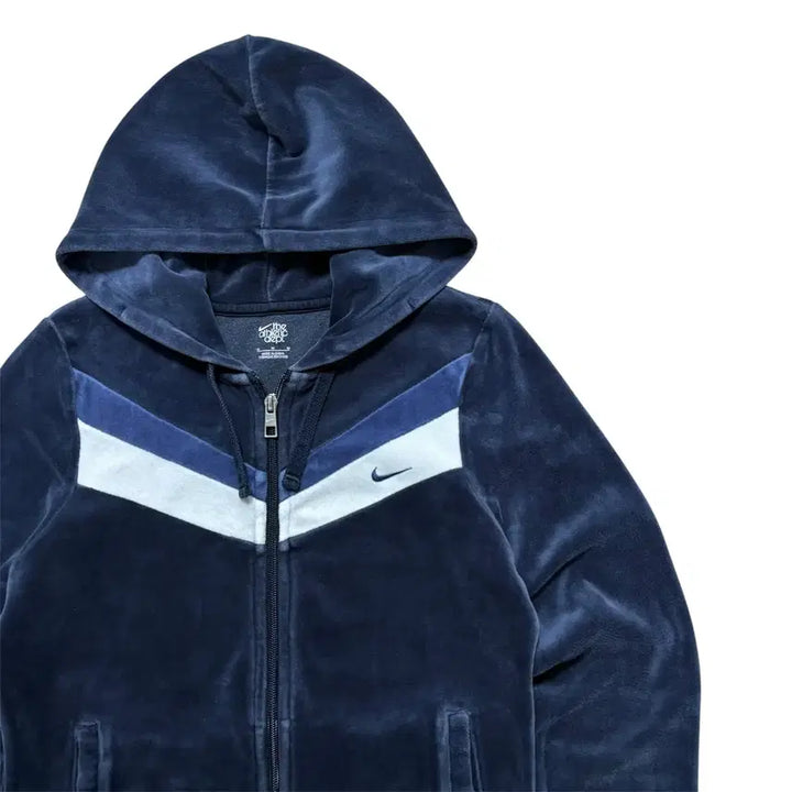 [BUNJANG] Nike Y2K Velvet Hoodie Zip-Up / 나이키 y2k 벨벳 후드집업